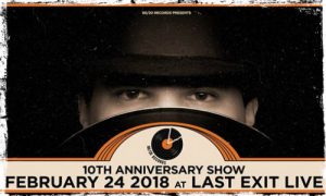 A poster for the 10th anniversary show at Last Exit Live